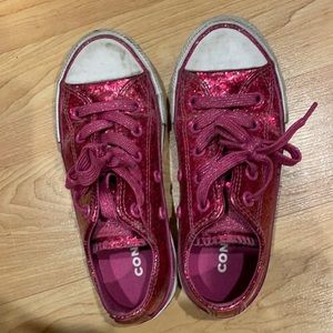Pink glitter converse